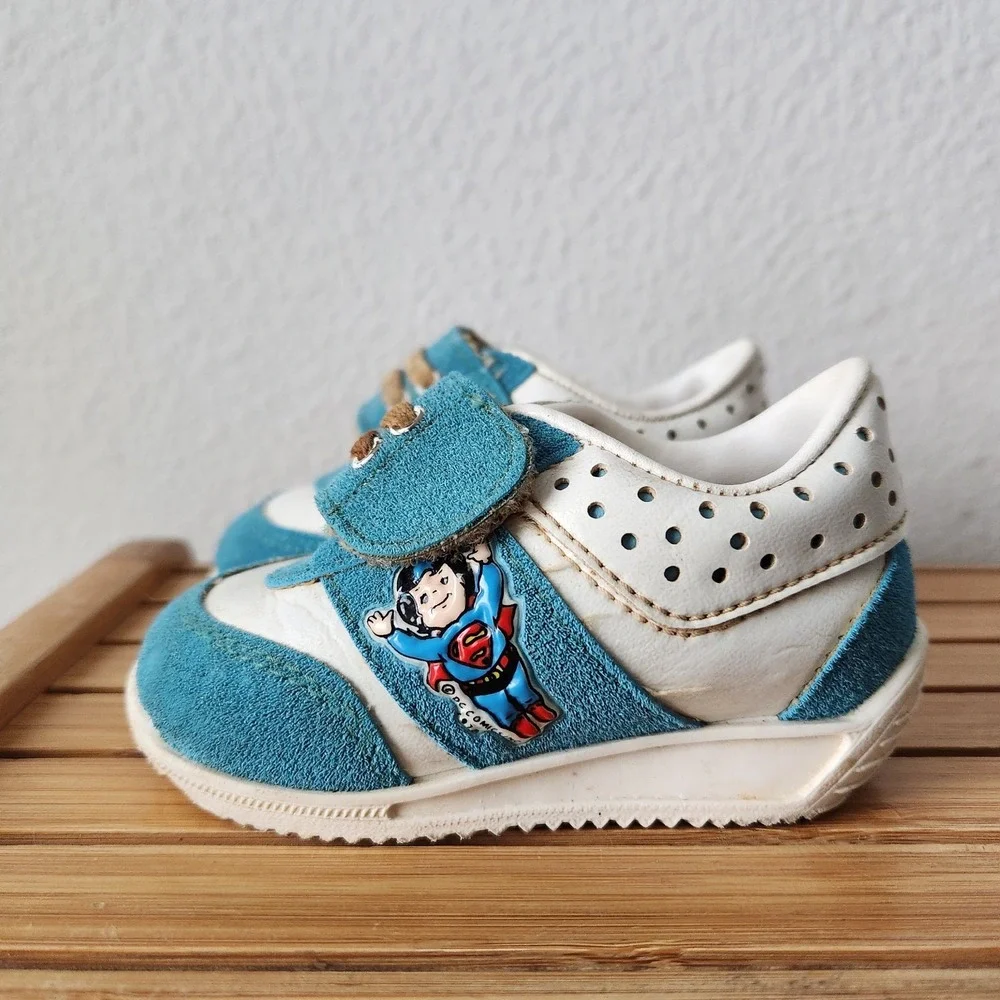 Vintage RARE DC COMICS 1978 Superman‎ Made In The USA Child Shoes Size 3